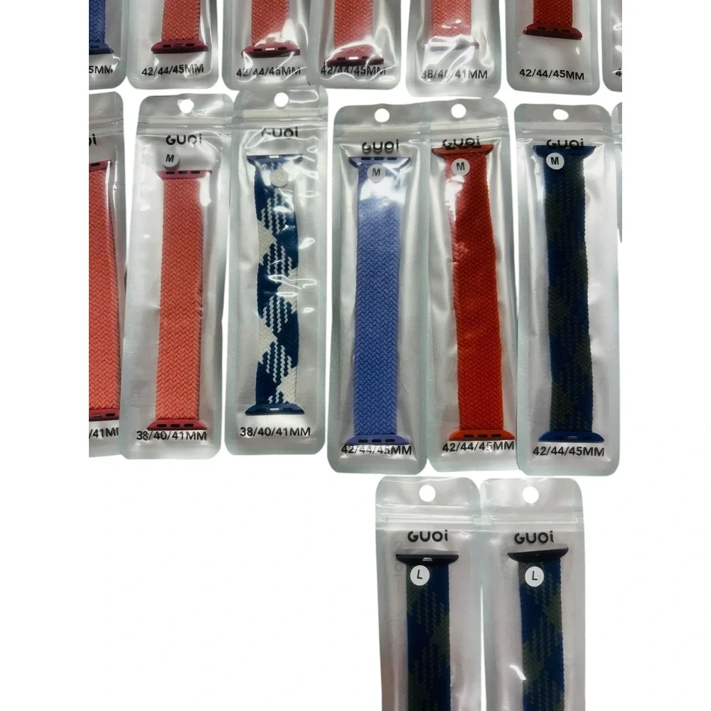 GUOI Nylon Sport Loop Watch Band for Apple‎ Watch 42 44 45mm Multiple Colors